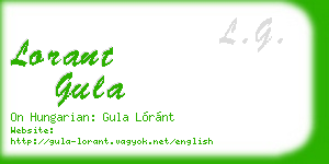 lorant gula business card
